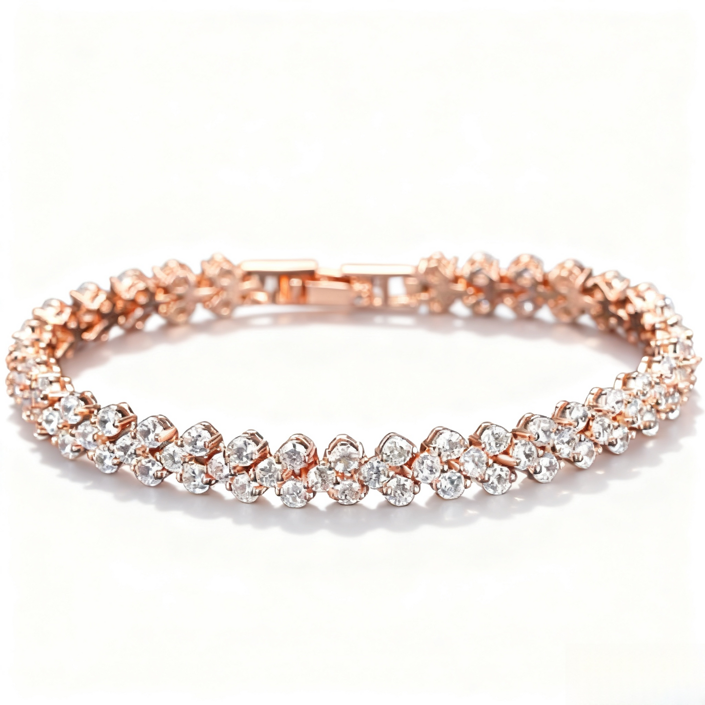 Classic Roman Style Bracelet – 5A Zircon Crystal Women’s Jewelry, Chic Korean-Inspired Design