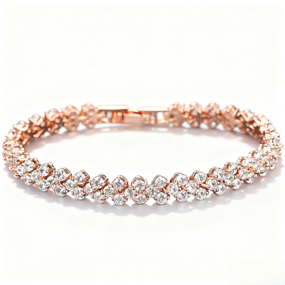 Classic Roman Style Bracelet – 5A Zircon Crystal Women’s Jewelry, Chic Korean-Inspired Design