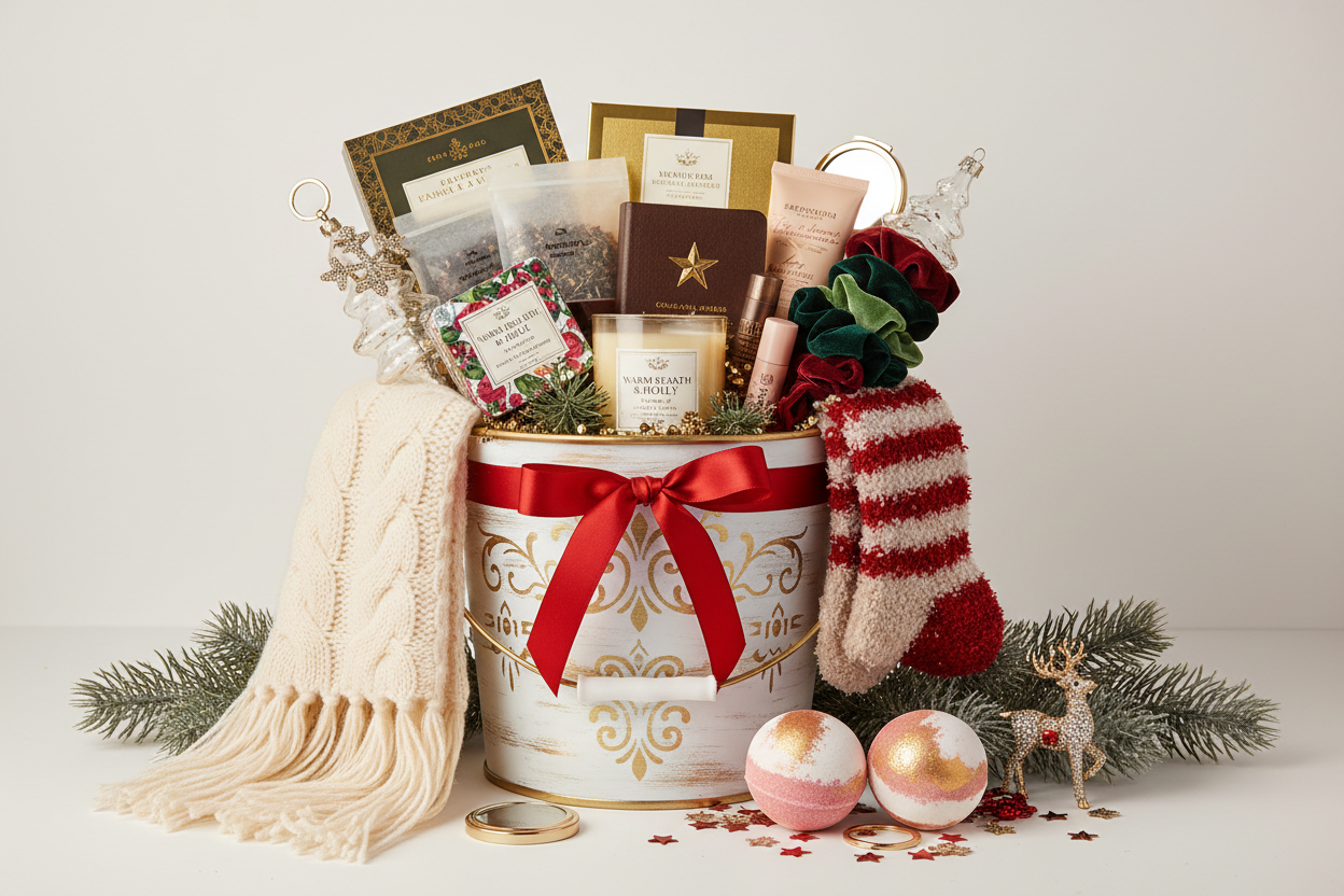 I like the idea of a single bucket with various items 