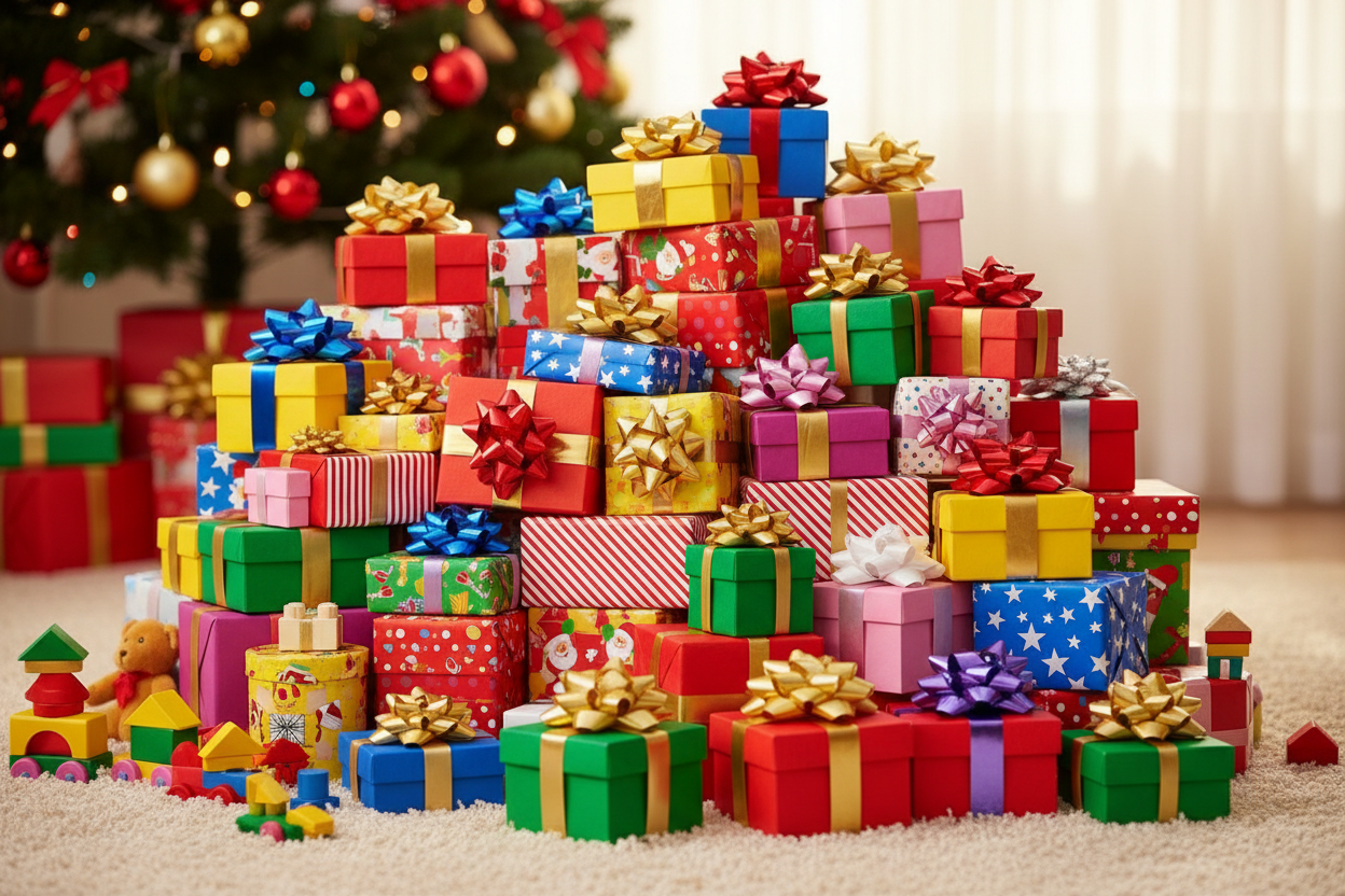 small-meidum size, good looking, chrismas, for childred, colorful, many gift